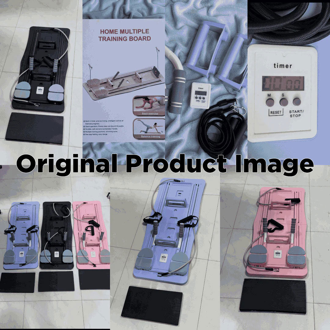 8-in-1 Foldable Pilates & Push-Up Board – Full Body Home Workout Kit